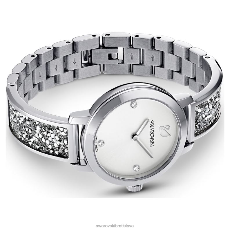 kozmické rockové hodinky švajčiarska výroba, kovový náramok, strieborný tón, nehrdzavejúca oceľ B8ZNT1240 Swarovski príslušenstvo - Image 4