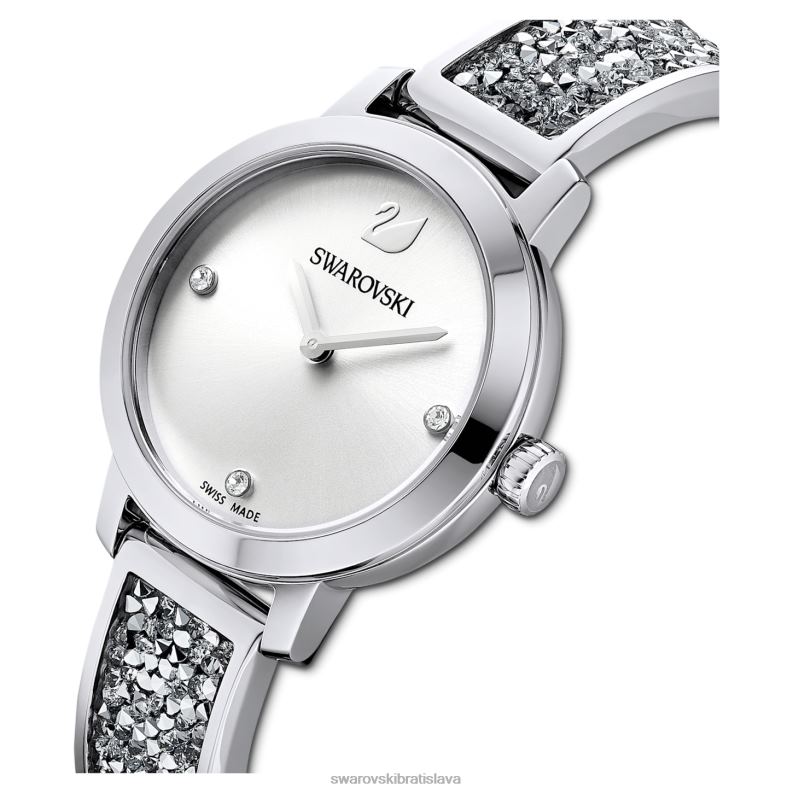 kozmické rockové hodinky švajčiarska výroba, kovový náramok, strieborný tón, nehrdzavejúca oceľ B8ZNT1240 Swarovski príslušenstvo - Image 5
