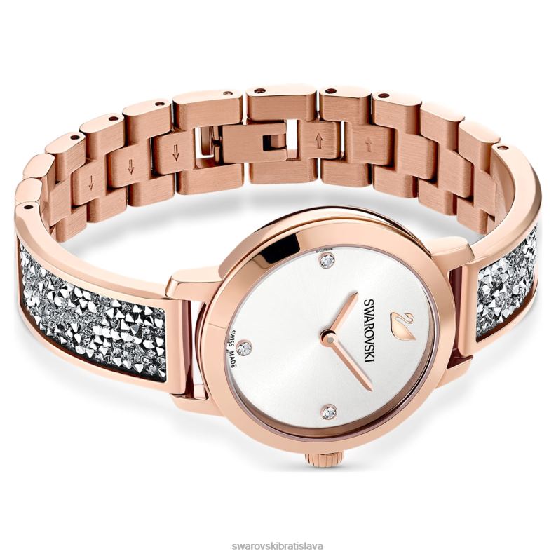 kozmické rockové hodinky švajčiarska výroba, kovový náramok, tón ružového zlata, povrchová úprava v tóne ružového zlata B8ZNT1170 Swarovski príslušenstvo - Image 4