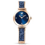kozmické rockové hodinky švajčiarsky kovový náramok, modrý, povrchová úprava ružové zlato B8ZNT1154 Swarovski príslušenstvo