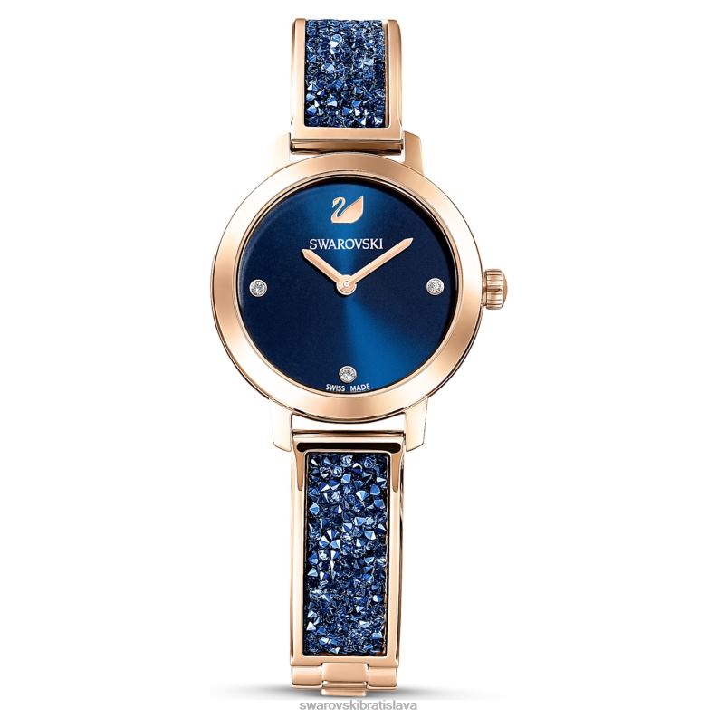 kozmické rockové hodinky švajčiarsky kovový náramok, modrý, povrchová úprava ružové zlato B8ZNT1154 Swarovski príslušenstvo - Image 1
