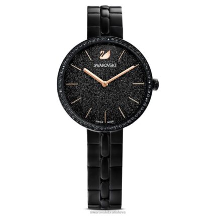 kozmopolitné hodinky švajčiarska výroba, kovový náramok, čierny, čierny povrch B8ZNT1234 Swarovski príslušenstvo