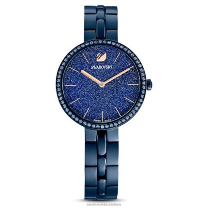 kozmopolitné hodinky švajčiarska výroba, kovový náramok, modrá, modrá úprava B8ZNT1237 Swarovski príslušenstvo