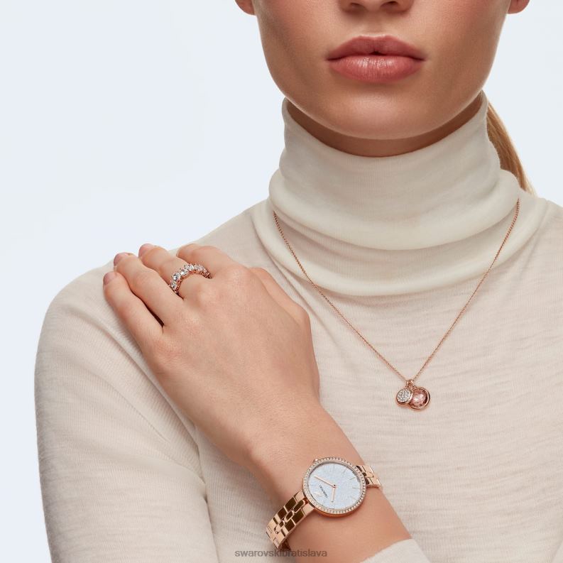 kozmopolitné hodinky švajčiarska výroba, kovový náramok, tón ružového zlata, povrchová úprava v tóne ružového zlata B8ZNT1180 Swarovski príslušenstvo - Image 6