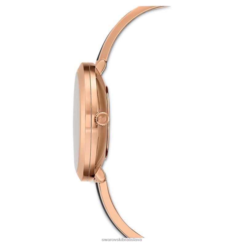 krištáľové rozkošné hodinky švajčiarsky kovový náramok, čierny, povrchová úprava ružové zlato B8ZNT1166 Swarovski príslušenstvo - Image 2