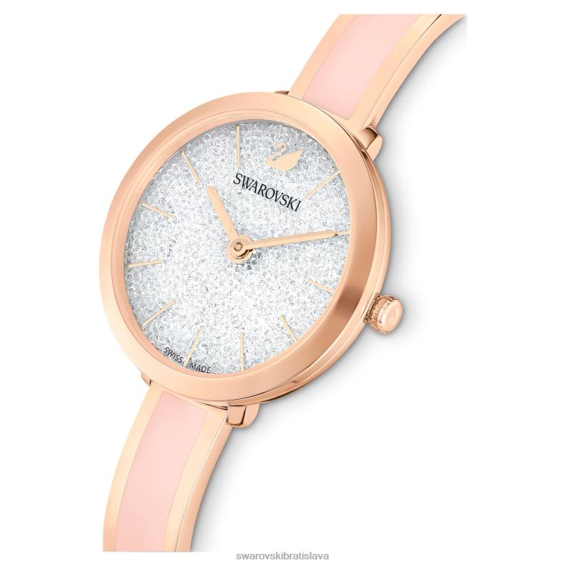 krištáľové rozkošné hodinky švajčiarsky kovový náramok v ružovej farbe s ružovým zlatom B8ZNT1189 Swarovski príslušenstvo - Image 5