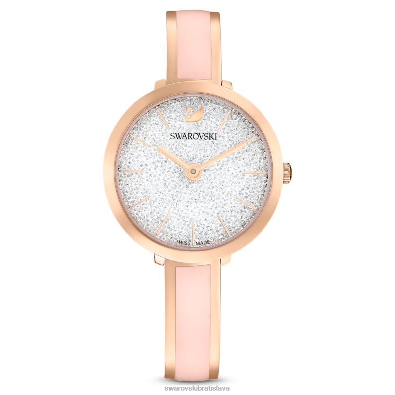 krištáľové rozkošné hodinky švajčiarsky kovový náramok v ružovej farbe s ružovým zlatom B8ZNT1189 Swarovski príslušenstvo - Image 1