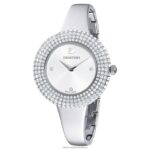 krištáľové ružové hodinky švajčiarska výroba, kovový náramok, strieborný tón, nehrdzavejúca oceľ B8ZNT1247 Swarovski príslušenstvo - Image 6