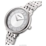 krištáľovo elegantné hodinky švajčiarska výroba, kovový náramok, strieborný tón, nehrdzavejúca oceľ B8ZNT1244 Swarovski príslušenstvo - Image 5