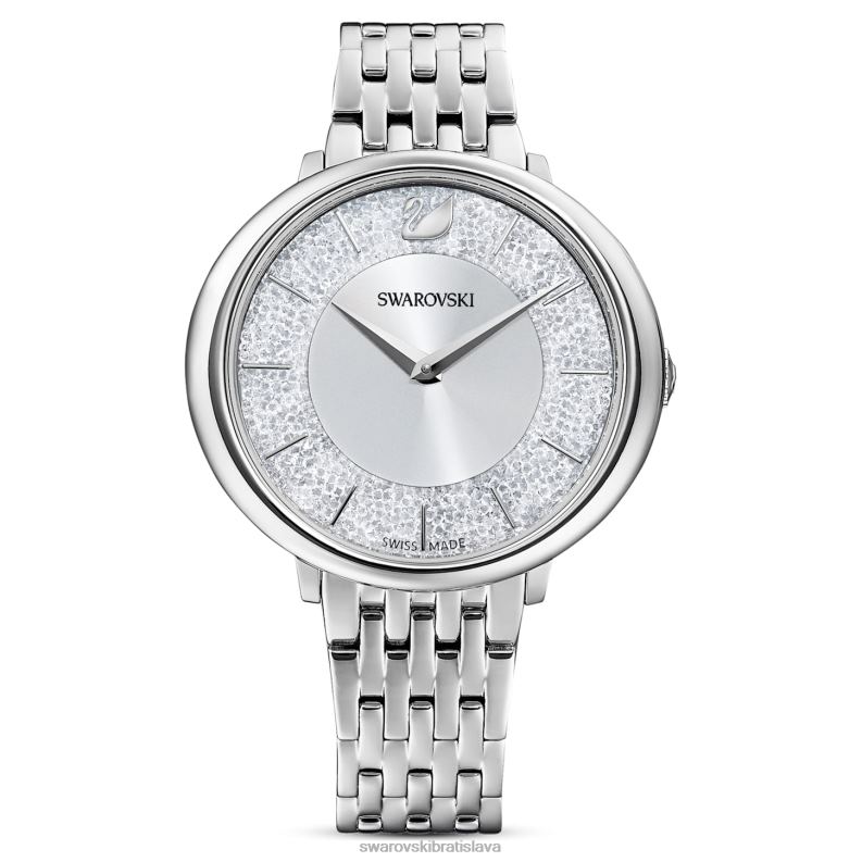 krištáľovo elegantné hodinky švajčiarska výroba, kovový náramok, strieborný tón, nehrdzavejúca oceľ B8ZNT1244 Swarovski príslušenstvo - Image 1