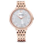 krištáľovo elegantné hodinky švajčiarska výroba, kovový náramok, tón ružového zlata, povrchová úprava v tóne ružového zlata B8ZNT1199 Swarovski príslušenstvo