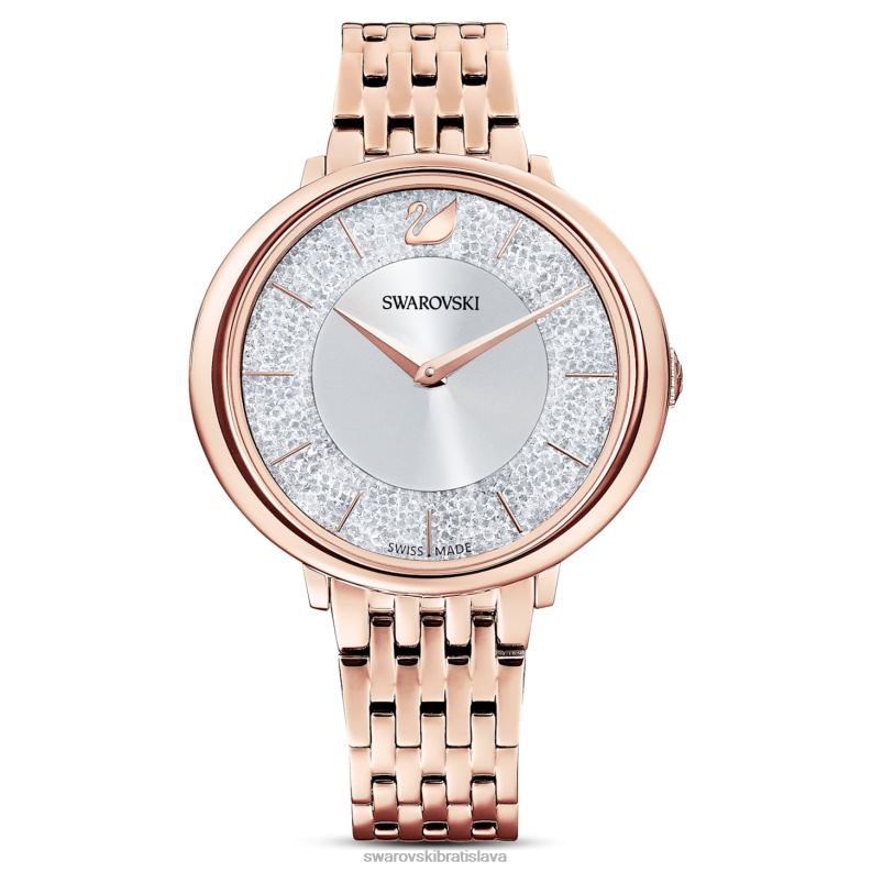 krištáľovo elegantné hodinky švajčiarska výroba, kovový náramok, tón ružového zlata, povrchová úprava v tóne ružového zlata B8ZNT1199 Swarovski príslušenstvo - Image 1