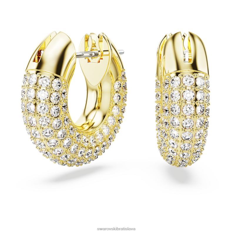 kruhove_nausnice_dextera_biela_pozlatena_b8znt884_swarovski_sperky.jpg kruhové náušnice dextera biela, pozlátená B8ZNT884 Swarovski šperky - Image 1