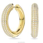 kruhové náušnice dextera biela, pozlátená B8ZNT927 Swarovski šperky