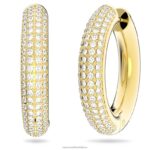 kruhové náušnice dextera biela, pozlátená B8ZNT927 Swarovski šperky - Image 3