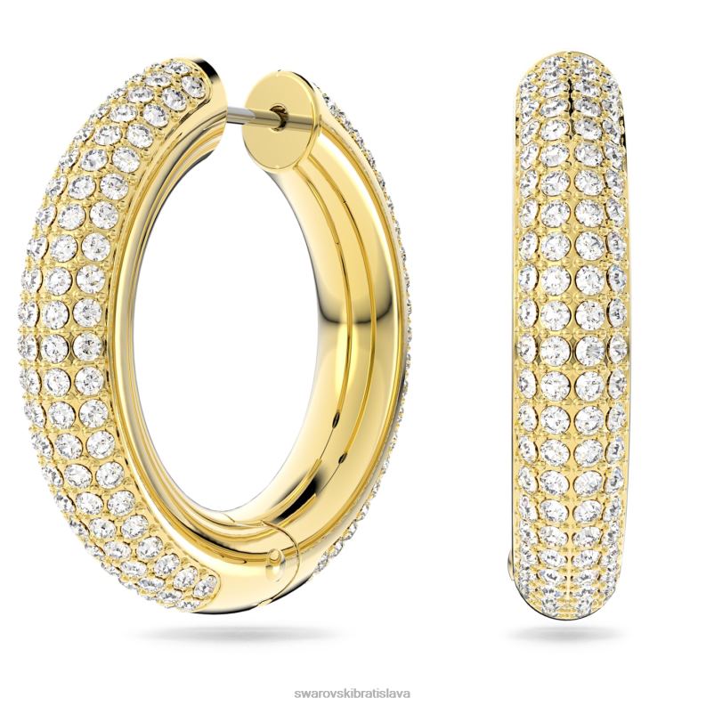 kruhove_nausnice_dextera_biela_pozlatena_b8znt927_swarovski_sperky.jpg kruhové náušnice dextera biela, pozlátená B8ZNT927 Swarovski šperky - Image 1