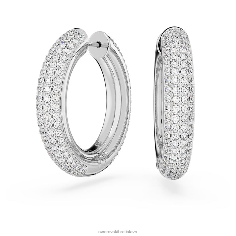 kruhove_nausnice_dextera_biela_rhodiovana_b8znt895_swarovski_sperky.jpg kruhové náušnice dextera biela, rhodiovaná B8ZNT895 Swarovski šperky - Image 1