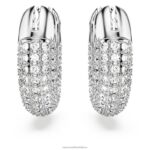 kruhové náušnice dextera biela, rhodiovaná B8ZNT914 Swarovski šperky - Image 3