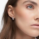 kruhové náušnice dextera biela, rhodiovaná B8ZNT914 Swarovski šperky - Image 4