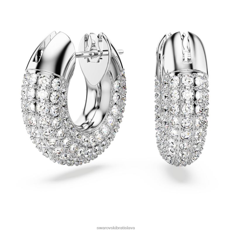 kruhove_nausnice_dextera_biela_rhodiovana_b8znt914_swarovski_sperky.jpg kruhové náušnice dextera biela, rhodiovaná B8ZNT914 Swarovski šperky - Image 1