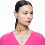 kruhové náušnice dextera biele, pozlátené ružovým zlatom B8ZNT901 Swarovski šperky - Image 4
