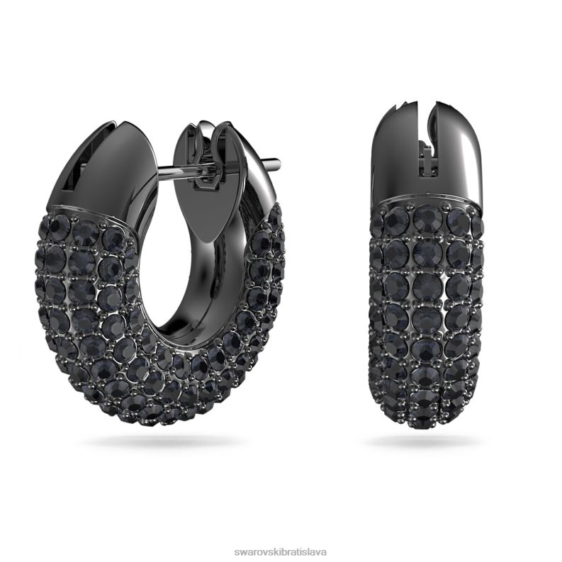 kruhove_nausnice_dextera_cierna_ruteniova_b8znt920_swarovski_sperky.jpg kruhové náušnice dextera čierna, ruténiová B8ZNT920 Swarovski šperky - Image 1