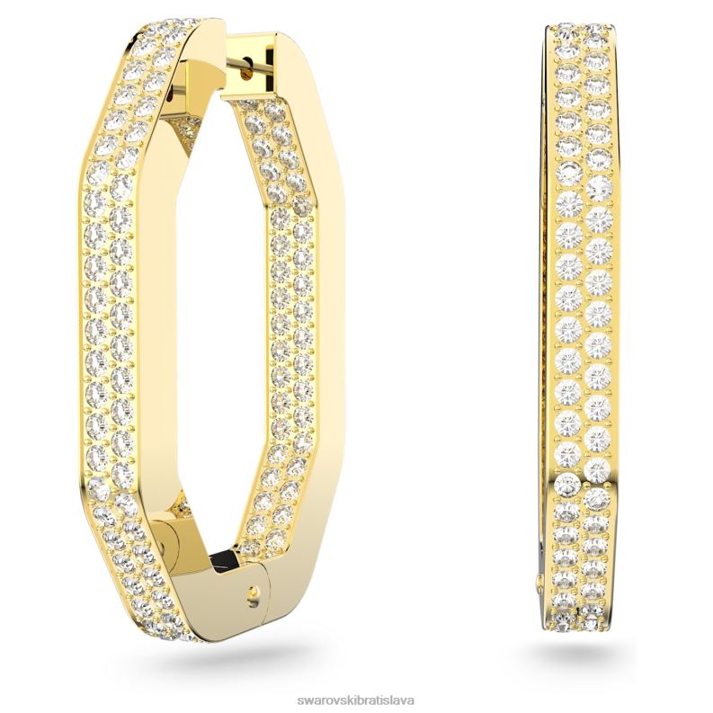 kruhove_nausnice_dextera_v_tvare_osemuholnika_biele_pozlatene_b8znt925_swarovski_sperky.jpg kruhové náušnice dextera v tvare osemuholníka, biele, pozlátené B8ZNT925 Swarovski šperky - Image 1