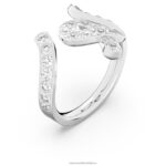 krúžok fluenta znovu zapálené kryštály, biele, rhodiované B8ZNT1094 Swarovski šperky - Image 3