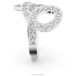 krúžok fluenta znovu zapálené kryštály, biele, rhodiované B8ZNT1094 Swarovski šperky - Image 4