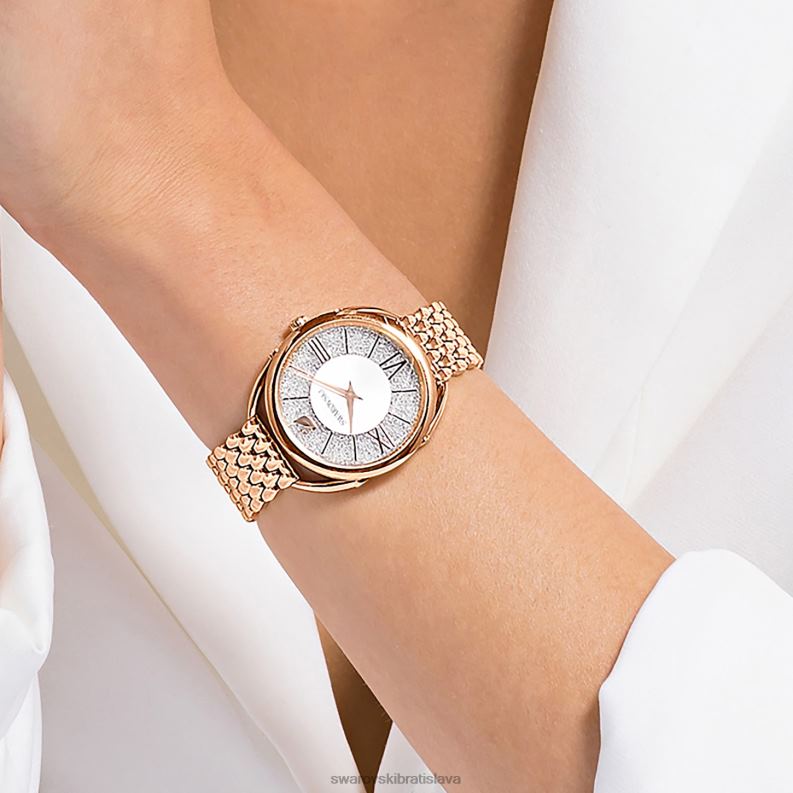 kryštalické glam hodinky švajčiarska výroba, kovový náramok, tón ružového zlata, povrchová úprava v tóne ružového zlata B8ZNT1194 Swarovski príslušenstvo - Image 2