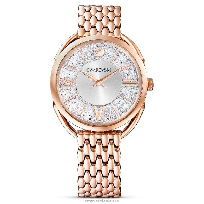 kryštalické glam hodinky švajčiarska výroba, kovový náramok, tón ružového zlata, povrchová úprava v tóne ružového zlata B8ZNT1194 Swarovski príslušenstvo - Image 1