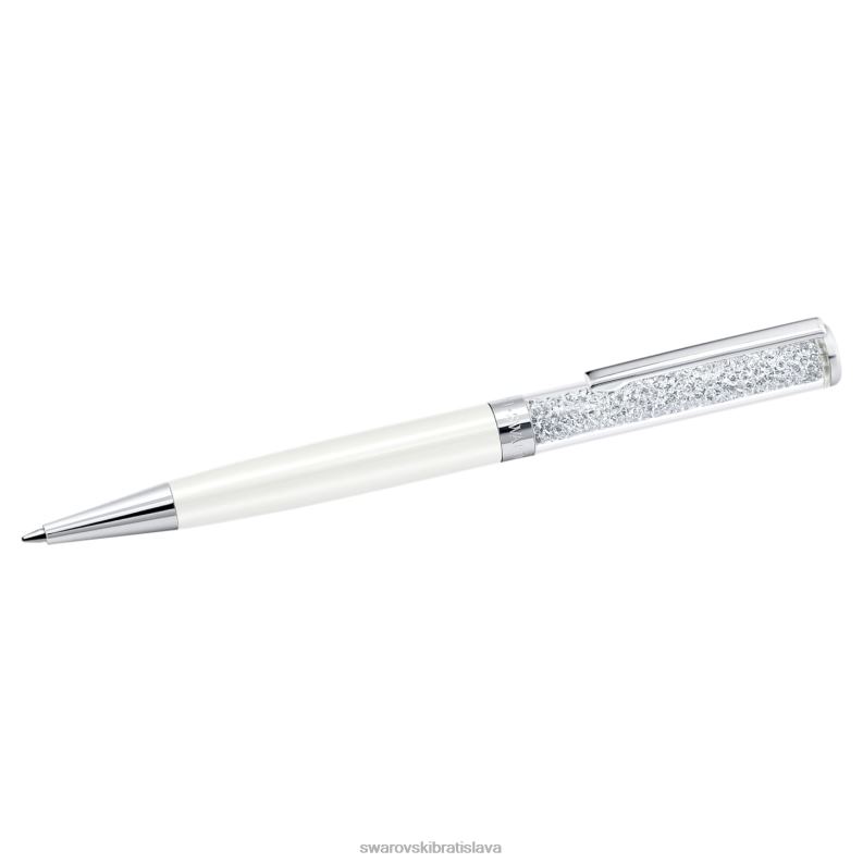 krystalicke_gulockove_pero_biele_biele_lakovane_chromovane_b8znt1262_swarovski_prislusenstvo.jpg kryštalické guľôčkové pero biele, biele lakované, chrómované B8ZNT1262 Swarovski príslušenstvo - Image 1