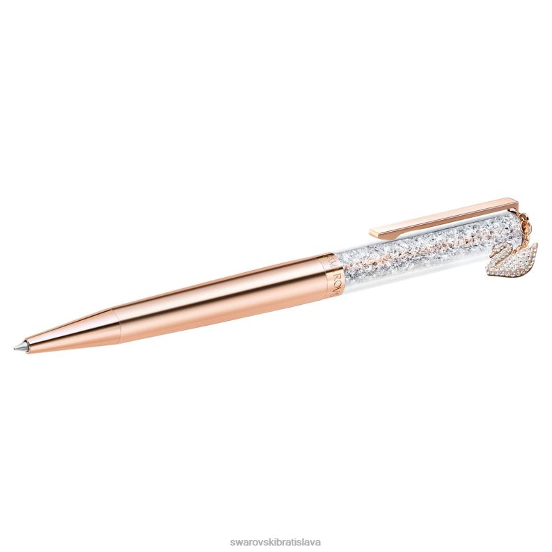 krystalicke_gulockove_pero_labut_ton_ruzoveho_zlata_pozlateny_v_tone_ruzoveho_zlata_b8znt1277_swarovski_prislusenstvo.jpg kryštalické guľôčkové pero labuť, tón ružového zlata, pozlátený v tóne ružového zlata B8ZNT1277 Swarovski príslušenstvo - Image 1