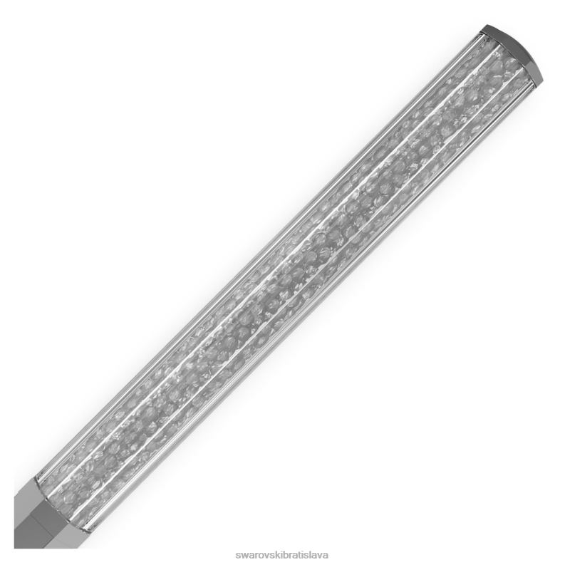 kryštalické guľôčkové pero tvar osemuholníka, sivá, pokovovaná grafitom B8ZNT1259 Swarovski príslušenstvo - Image 4