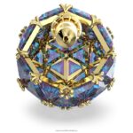 kuriózna napichovacia náušnica jednoduchý, trojuholníkový strih, modrý, pozlátený B8ZNT974 Swarovski šperky - Image 4