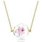 kuriózny náhrdelník plávajúci šatón, ružový, pozlátený B8ZNT149 Swarovski šperky - Image 3