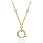 kuriózny náhrdelník zlatý tón, pozlátený B8ZNT66 Swarovski šperky