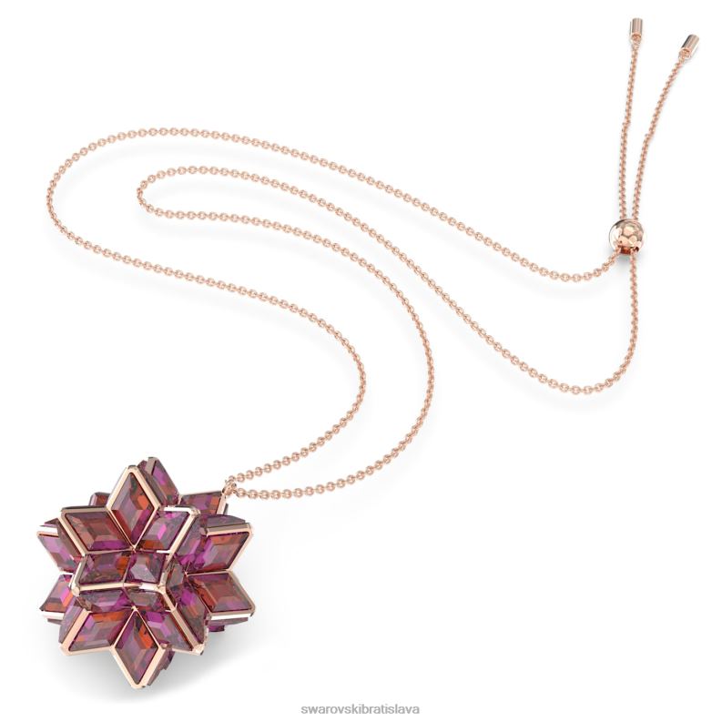 kuriózny prívesok geometrický strih, ružové, pozlátené ružovým zlatom B8ZNT267 Swarovski šperky - Image 3