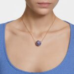 kuriózny prívesok trojuholníkový strih, modrá, pozlátená B8ZNT250 Swarovski šperky - Image 2