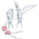 lastovičky zber B8ZNT1653 Swarovski dekorácie