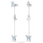 lilia visiace náušnice motýľ, modrá, rhodiovaná B8ZNT766 Swarovski šperky - Image 4