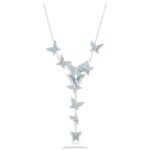 lilia y náhrdelník motýľ, modrá, rhodiovaná B8ZNT26 Swarovski šperky