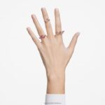 líliový prsteň motýľ, ružové, pozlátené ružovým zlatom B8ZNT1091 Swarovski šperky - Image 2