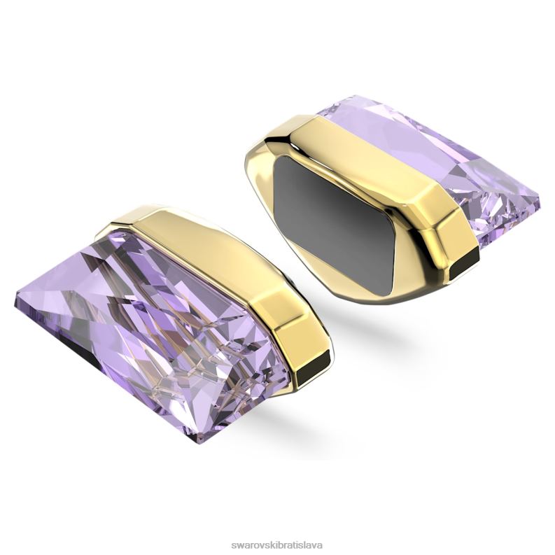 lucentná manžeta na ucho jednoduché, magnetické zatváranie, fialové, pozlátené B8ZNT968 Swarovski šperky - Image 3