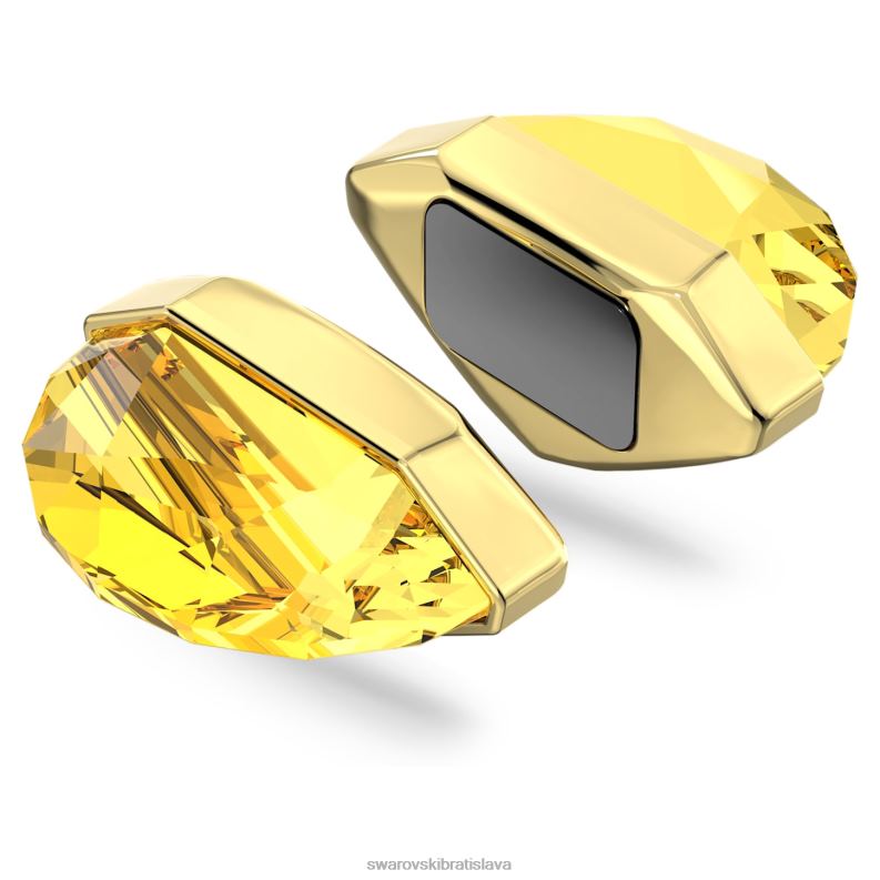 lucentná manžeta na ucho jednoduché, magnetické zatváranie, žlté, pozlátené B8ZNT970 Swarovski šperky - Image 3