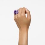 lucentný koktailový prsteň osemhranný strih, fialová B8ZNT1047 Swarovski šperky - Image 2