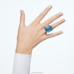 lucentný koktailový prsteň osemhranný strih, modrá B8ZNT1039 Swarovski šperky - Image 2