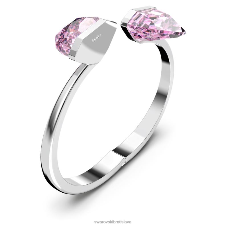 lucentný náramok magnetické zatváranie, oversized crystal, ružová, nerez B8ZNT638 Swarovski šperky - Image 3