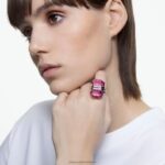 lucentný prsteň magnetické zapínanie, ružové, rhodiované B8ZNT1052 Swarovski šperky - Image 2