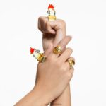 lucentný prsteň magnetické zatváranie, žlté, pozlátené B8ZNT1064 Swarovski šperky - Image 6